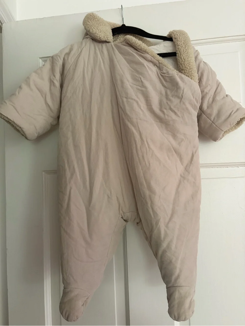 Bonpoint Cream Hooded Sherpa-Lined‎ One-Piece Snowsuit 6M